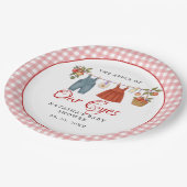 Apfel unserer Augen Fruit Fall Babydusche danke Pappteller (Schrägansicht)