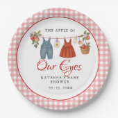 Apfel unserer Augen Fruit Fall Babydusche danke Pappteller (Vorderseite)