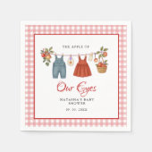 Apfel unserer Augen Fruit Fall Babydusche danke Serviette (Vorderseite)