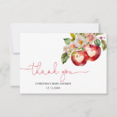 Apfel unserer Augenbabydusche Danke Karte (Vorderseite)