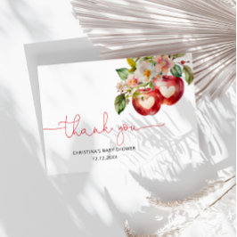 Apfel unserer Augenbabydusche Danke Karte