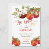 Apfel unserer Augenbabydusche Einladung (Vorderseite)