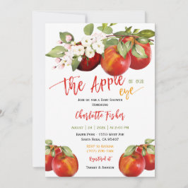 Apfel unserer Augenbabydusche Einladung