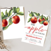 Apfel unserer Augenbabydusche Einladung