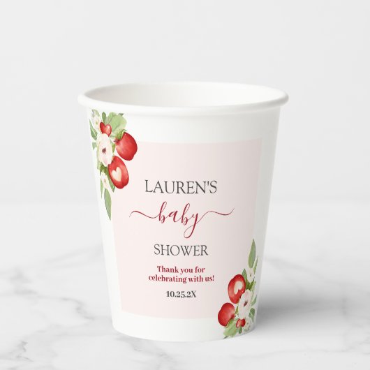 Apfel unserer Augenbabydusche Pappbecher (Vorderseite)