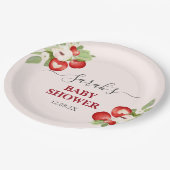 Apfel unserer Augenbabydusche Pappteller (Schrägansicht)