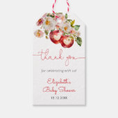 Apfel unserer Augenbabydusche Vielen Dank Geschenkanhänger (Vorderseite)