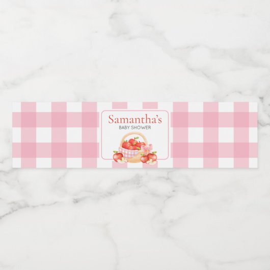 Apfel unserer Augenbabydusche Wasserflaschenetikett (Einzelnes Label)