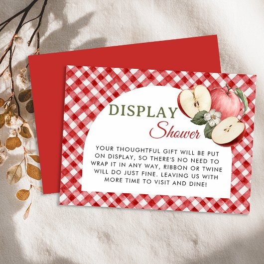 Apfel unserer Augensichtduschkarte Begleitkarte