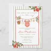 Apfel unserer Baby-Dusche auf der Augendecke Einladung (Vorderseite)