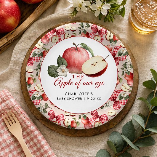 Apfel unserer Baby-Duschpapier-Teller Pappteller