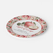 Apfel unserer Baby-Duschpapier-Teller Pappteller (Schrägansicht)