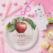 Apfel unserer Babydusche "Eye Fall Girl" Pappteller (Party)