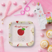 Apfel unserer Babydusche "Eye Fall Girl" Pappteller (Party)