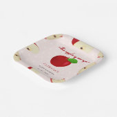 Apfel unserer Babydusche "Eye Fall Girl" Pappteller (Gewinkelt)