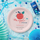 Apfel unserer Babydusche "Eye Fall Girl" Pappteller (Party)