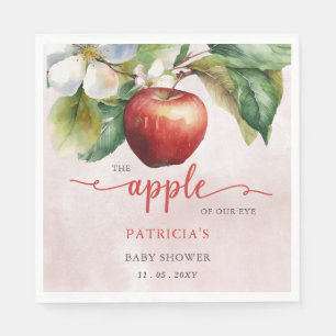 Apfel unserer Babydusche "Eye Fall Girl" Serviette