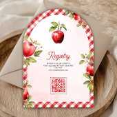 Apfel unserer Babydusche nach QR-Code Einladung