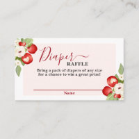 Apfel unserer Babydusche Windelwaschkarte