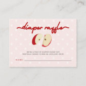 Apfel unserer Babydusche Windelwindeln Begleitkarte (Vorderseite)