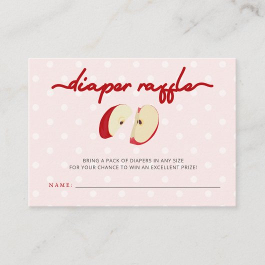 Apfel unserer Babydusche Windelwindeln Begleitkarte (Vorderseite)