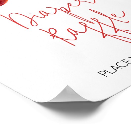 Apfel unserer Babydusche Windelwindeln Poster (Ecke)