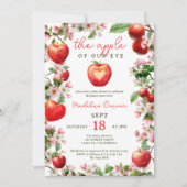 Apfel unserer Blütengarnitur Qr Babydusche Einladung (Vorderseite)