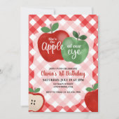 Apfel unserer Einladung zum 1. Geburtstag (Vorderseite)