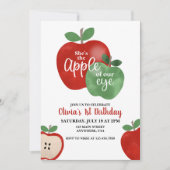 Apfel unserer Einladung zum 1. Geburtstag (Vorderseite)