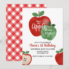 Apfel unserer Einladung zum 1. Geburtstag