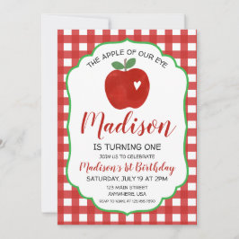 Apfel unserer Einladung zum 1. Geburtstag