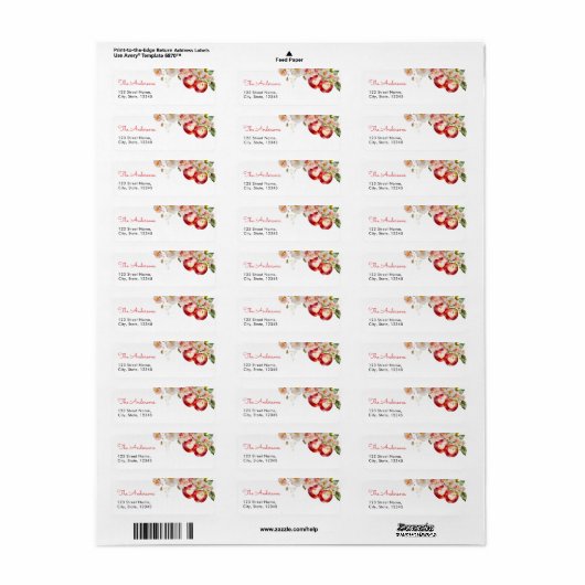 Apfel unserer Eye Baby Dusche Rücksendeadresse (Vorne)