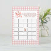 Apfel unserer Eye Bingo Baby Shower Game Card Einladung (Stehend Vorderseite)