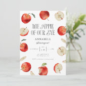 Apfel unserer Geburtstagsparty Einladung (Stehend Vorderseite)