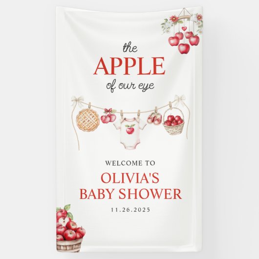 Apfel unserer Herbstdusche aus Augapfel Willkommen Banner (Vertikal)