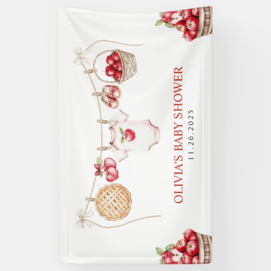 Apfel unserer Herbstdusche aus Augapfel Willkommen Banner (Vertikal)