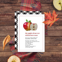 Apfel unserer Herbstdusche Karierte Babydusche