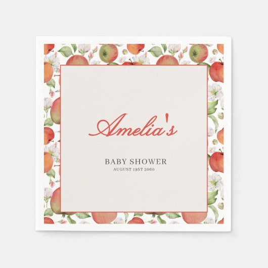 Apfel unserer Herbstdusche Serviette (Vorderseite)