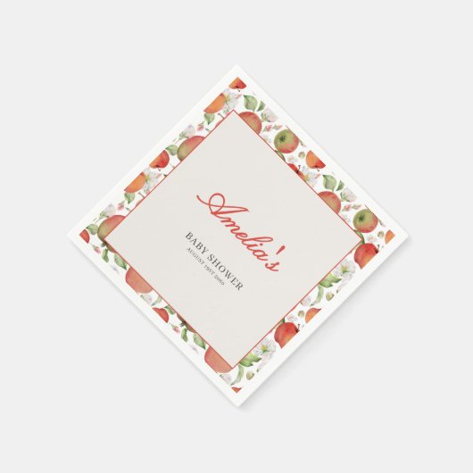 Apfel unserer Herbstdusche Serviette (Ecke)