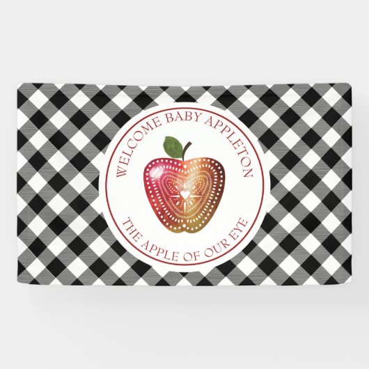Apfel unserer Karierten Baby-Dusche aus Augapfel Banner (Horizontal)