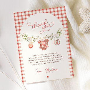 Apfel Unserer Lieblings-Baby-Party Dankeskarte