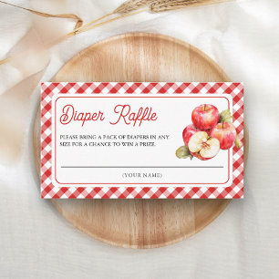 Apfel Unserer Lieblings-Baby-Shower-Windel-Raffle Begleitkarte