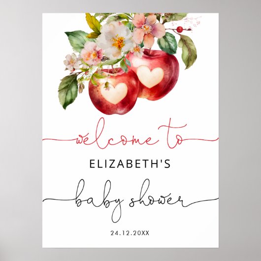 Apfel unserer neuen Babydusche "Eye Modern Baby" W Poster (Vorne)