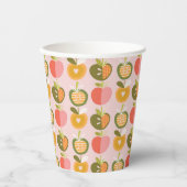 Apfel unserer Niedlichen Herbstmuster Babydusche Pappbecher (Vorderseite)