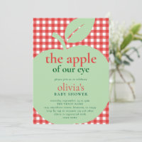 Apfel unserer Rot-Baby-Dusche auf dem Auge