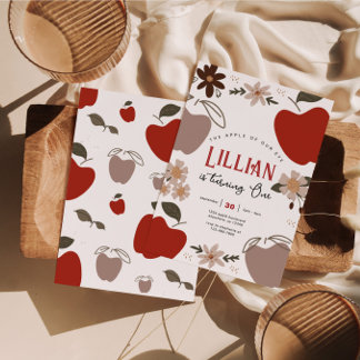 Apfel unseres Augapfel zum Geburtstag Einladung