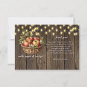 Apfel unseres Augenfalles Blütendusche Dankeskarte (Vorderseite)