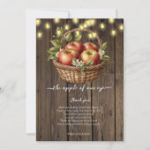 Apfel unseres Augenfalles Blütendusche Dankeskarte (Vorderseite)