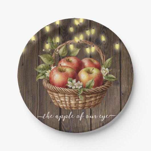 Apfel unseres Augenfalles Blütendusche Pappteller (Vorderseite)