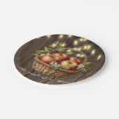 Apfel unseres Augenfalles Blütendusche Pappteller (Schrägansicht)